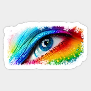 The Vibrant Eye of the Color Storm Sticker